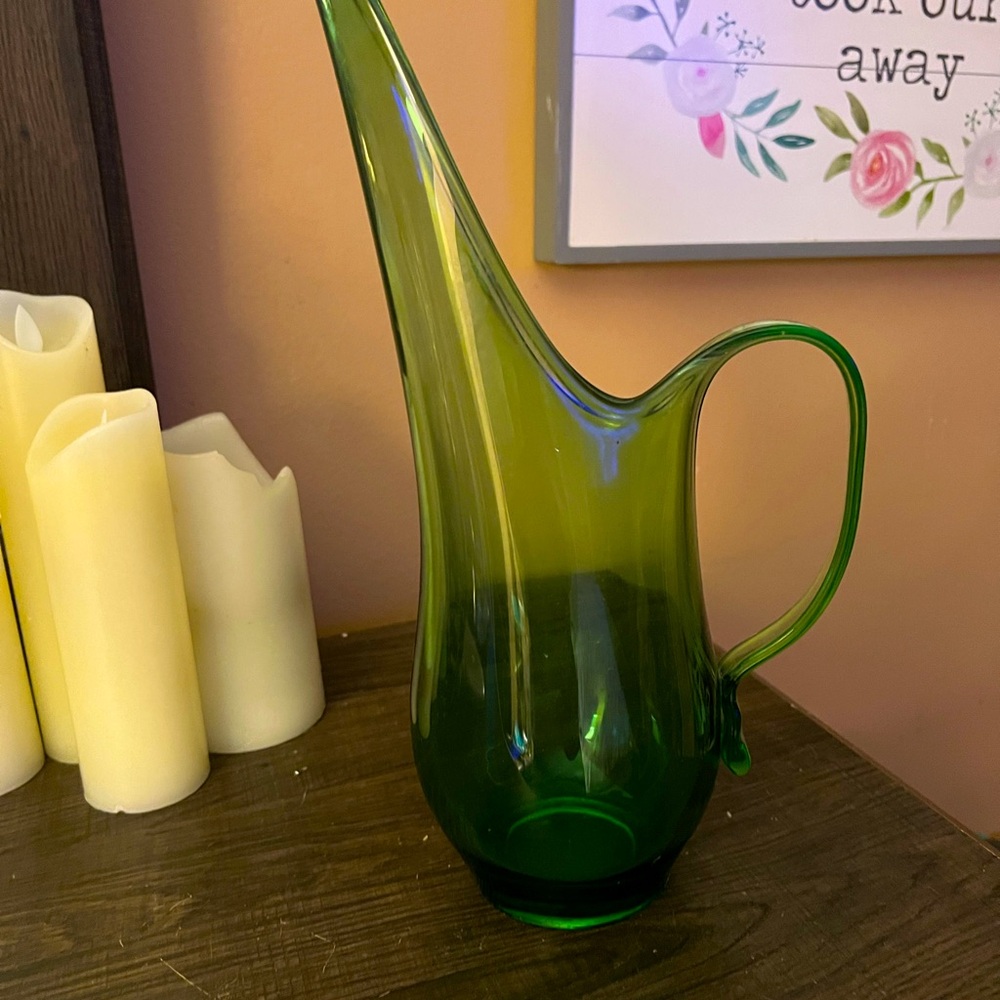 Vintage swung glass pitcher